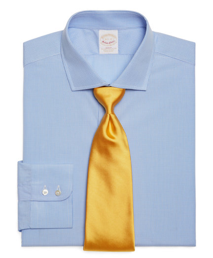 Brooks Brothers Golden Fleece® All-Cotton Slim Fit Fine Gingham Luxury Dress Shirt