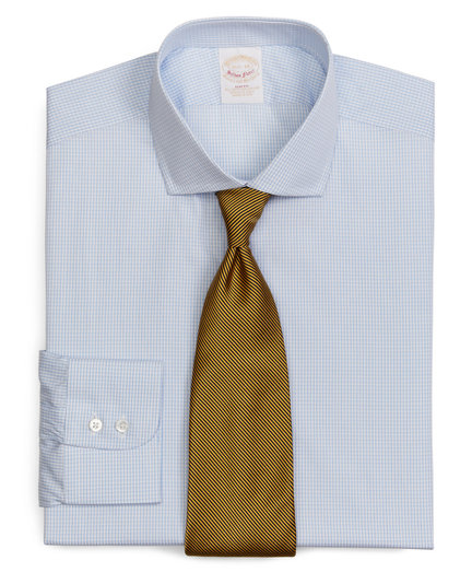 Brooks Brothers Golden Fleece® Egyptian Cotton Slim Fit Sidewheeler Check Luxury Dress Shirt