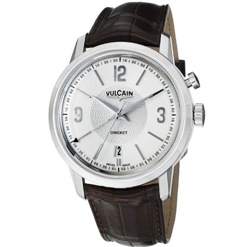 Vulcain 50s President's Men's Silver Dial Mechanical Alarm Watch 110151.281L