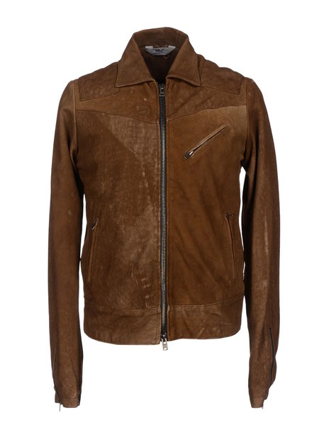 WLG by Giorgio Brato Brown Nubuck Bomber Leather Jacket