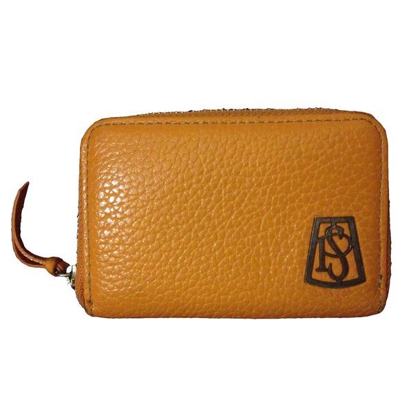 Paul Smith Orange Goat Leather Zip Around Wallet