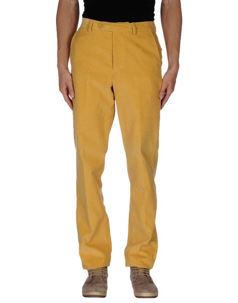 Gerani Corduroy Slim Straight Pants Yellow