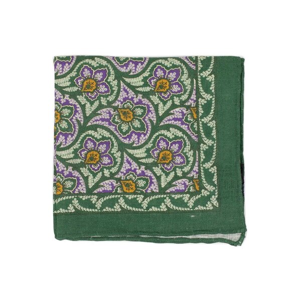 Bigi_Made_in_Italy_Spring_Summer_2024_SS24_Green_linen_pocket_square_purple_and_yellow_tropica...jpg