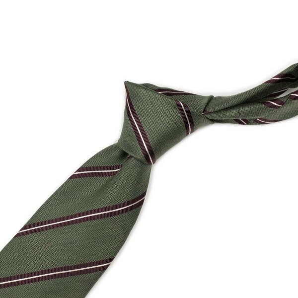 Bigi_Made_in_Italy_Spring_Summer_2024_SS24_Olive_linen_and_silk_herringbone_tie_with_brown_and...jpg
