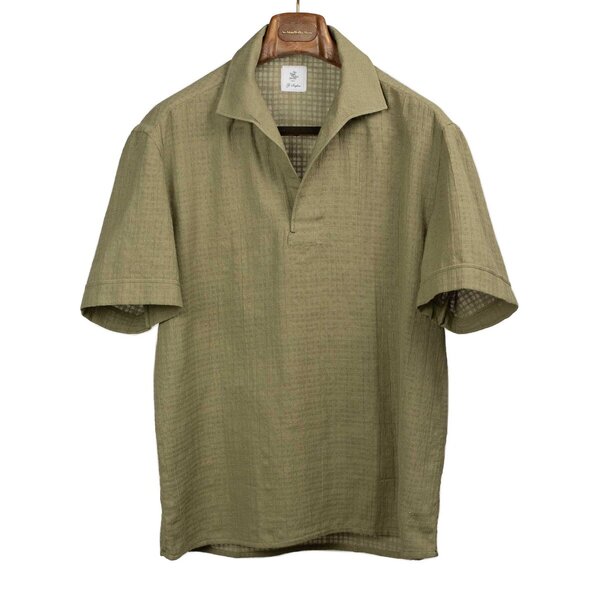 G_Inglese_Made_in_Italy_Spring_Summer_2024_SS24_Exclusive_skipper_polo_in_khaki_green_dyed_tex...jpg