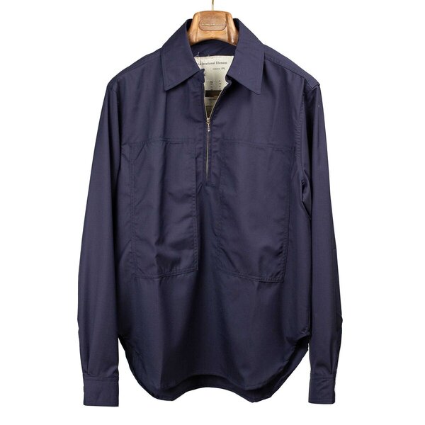 An_Irrational_Element_Spring_Summer_2024_SS24_Vintage_popover_zip_shirt_in_dark_navy_Italian_t...jpg