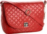 Dkny Quilted Leather Turn-Lock Messenger