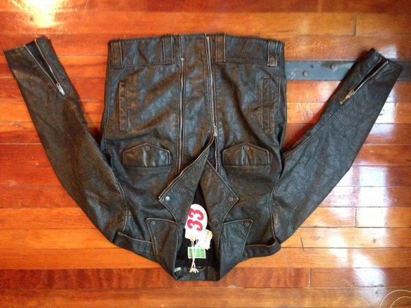  NWT LVC Biker Leather Jacket washed black size M