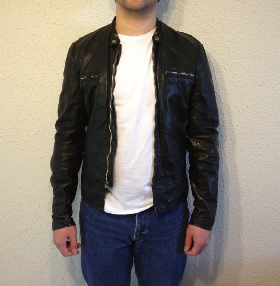 brooks cafe racer leather jacket