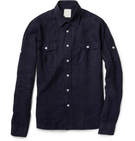 Billy Reid McDowell Chest Pocket Linen Shirt  S $55$185 17.5 21 30.5 34.5.jpg