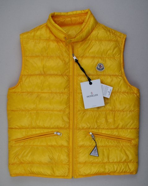 yellow moncler vest