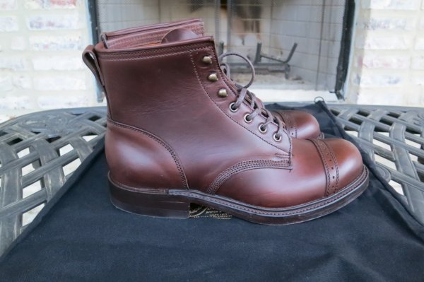 RRL Bowery Boots Burgundy 9D US Made in England Ralph Lauren