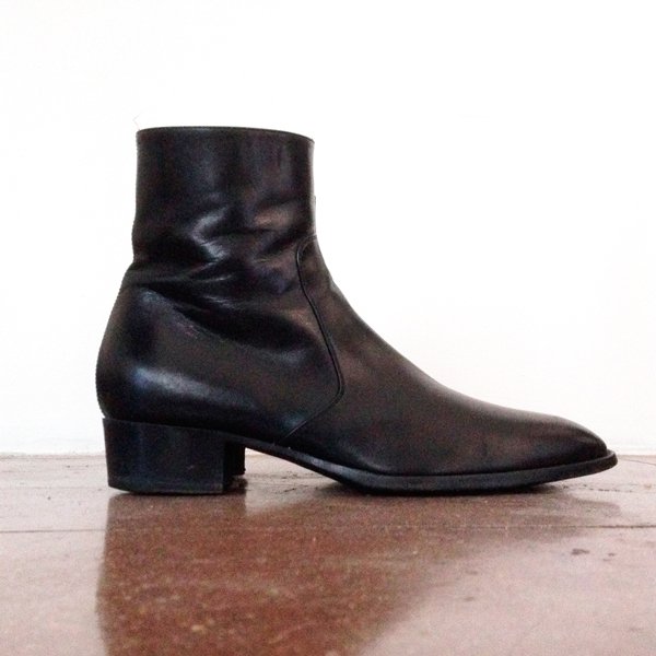 saint laurent wyatt zip boots