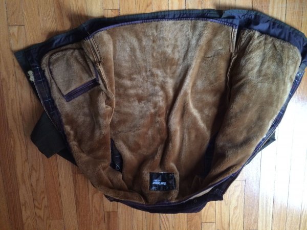 barbour pile zip in liner