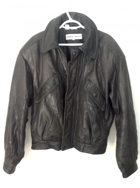 vintage armani leather jacket