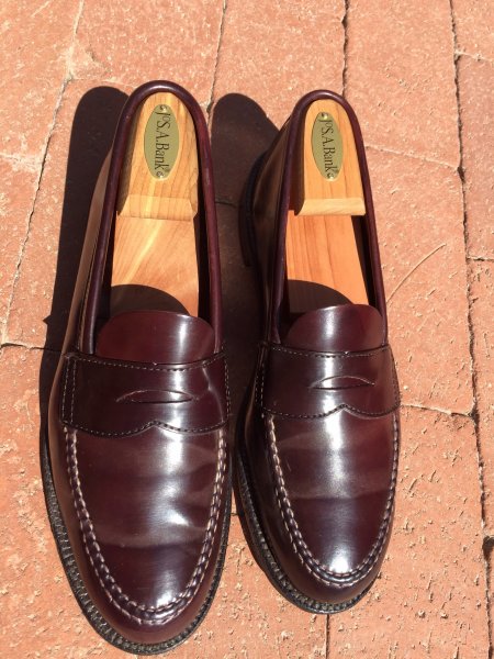 brooks brothers unlined cordovan loafer