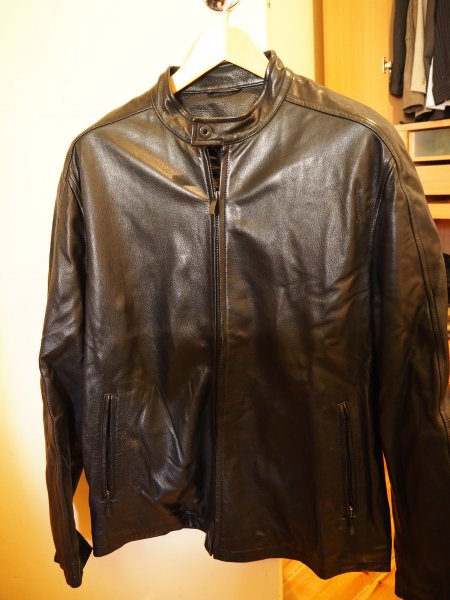 zegna sport leather jacket