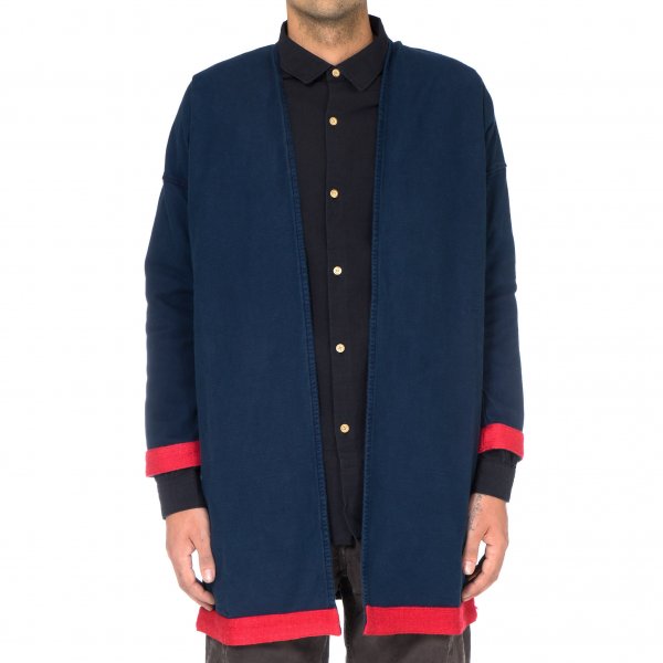visvim Sanjuro Coat (Brushed Flannel) in Indigo | Styleforum