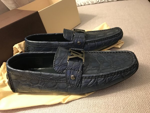 Louis Vuitton Monte Carlo Crocodile Leather Loafers for Sale in Live