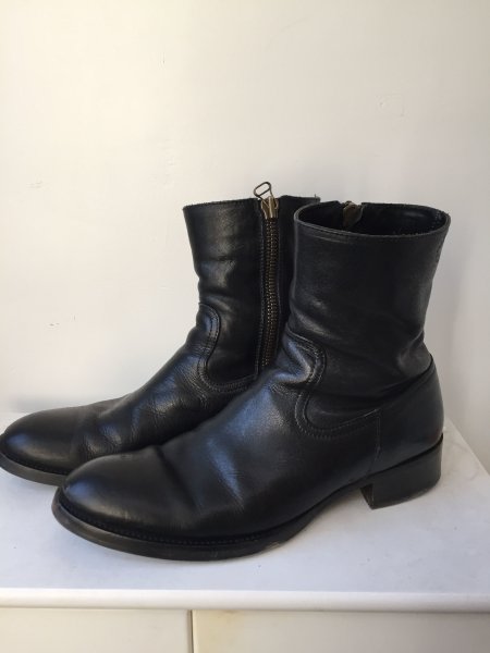 Buttero Brunello black side zip boots 