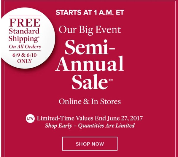 brooks brothers semi annual sale 2018 dates