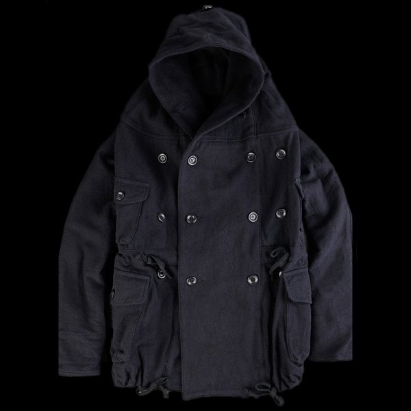 Kapital navy vintage melton ring coat.jpg