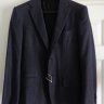 NWT Sartorio for Massimo Piombo Navy 100% Wool Flannel Suit 46IT Made in Italy