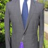 NWT Ralph Lauren Purple Label Grey Windowpane Suit! Sizes 42R