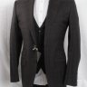 NWT TOM FORD 3 Piece Suit Dark Brown Plaid 100% Wool Size 48 EU 38 US Fit Z