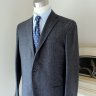 AWESOME NWT BOGLIOLI GRAY WOOL SUIT, 3-ROLL-2.5, SIZE 44 R