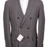 NWT! BRUNELLO CUCINELLI GRAY JACKET SIZE 48 EU 38 US WOOL DOUBLE BREASTED $2,865