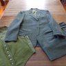 SOLD. GRAIL!  1956 3/2 Sack Tweed Three Piece Suit with Reversible Vest! c. 38, 40.