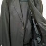 SOLD! - Corneliani Mainline 36R Black 2-Button Three Piece Wool Suit with Peak Lapels