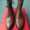 SOLD —-CARMINA SADDLE SHELL CORDOVAN JUMPER BOOTS 8 UK OSCAR LAST