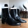 Story et Fall Black Calf Harness Boot 43.5