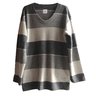 SOLD | TS(S) Boat Neck Grey Striped Oversized Wool Sweater NEW M-L