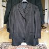 KITON Cashmere Charcoal Pinstripe Suit 40- 42 R