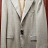 Sartoria Partenopea Beige Plaid Wool Cashmere Blend Blazer Sportcoat 42R