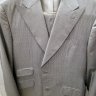 08/18/17 PRICE DROP! - Light Gray Pinstriped Sartoria Patenopea 40R Suit