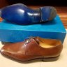 SOLD! - Price Drop! 05/22/17 - SUTOR MANTELLASSI BROWN LEATHER DERBY LACE UP DRESS SHOES SIZE 12