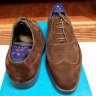 SOLD! STUNNING SUTOR MANTELLASSI BROWN SUEDE OXFORD LACE UP DRESS SHOE SIZE 8 US