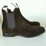 SID MASHBURN (ALFRED SARGENT) CHELSEA BOOT, 9 D, CHOCOLATE SUEDE