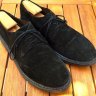 Marsell Black Distressed Suede Derby Shoe - 45