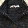 *SOLD* Inis Meain Linen Navy Melange Full Zip Cardigan Sweater - Size Medium