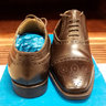 SOLD! - Sutor Mantellassi Brogue Derby Bluchers Brown Leather Dress Shoes Size 7 US