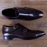 CANALI brown double monk shoes - Size 9 US / 8 UK / 42 EU - NIB
