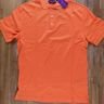 RALPH LAUREN PURPLE LABEL orange pique polo shirt - Size Small - NWT