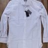 CANALI Exclusive solid white French cuff dress shirt - Size 39 / 15.5 - NWT