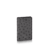 Louis Vuitton exotic leather pocket organiser/wallet in grey ostrich leather