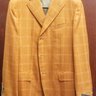 Price Drop 6/14/17: Sartoria Partenopea 40R Slim Fit Orange Plaid Blazer Sportcoat